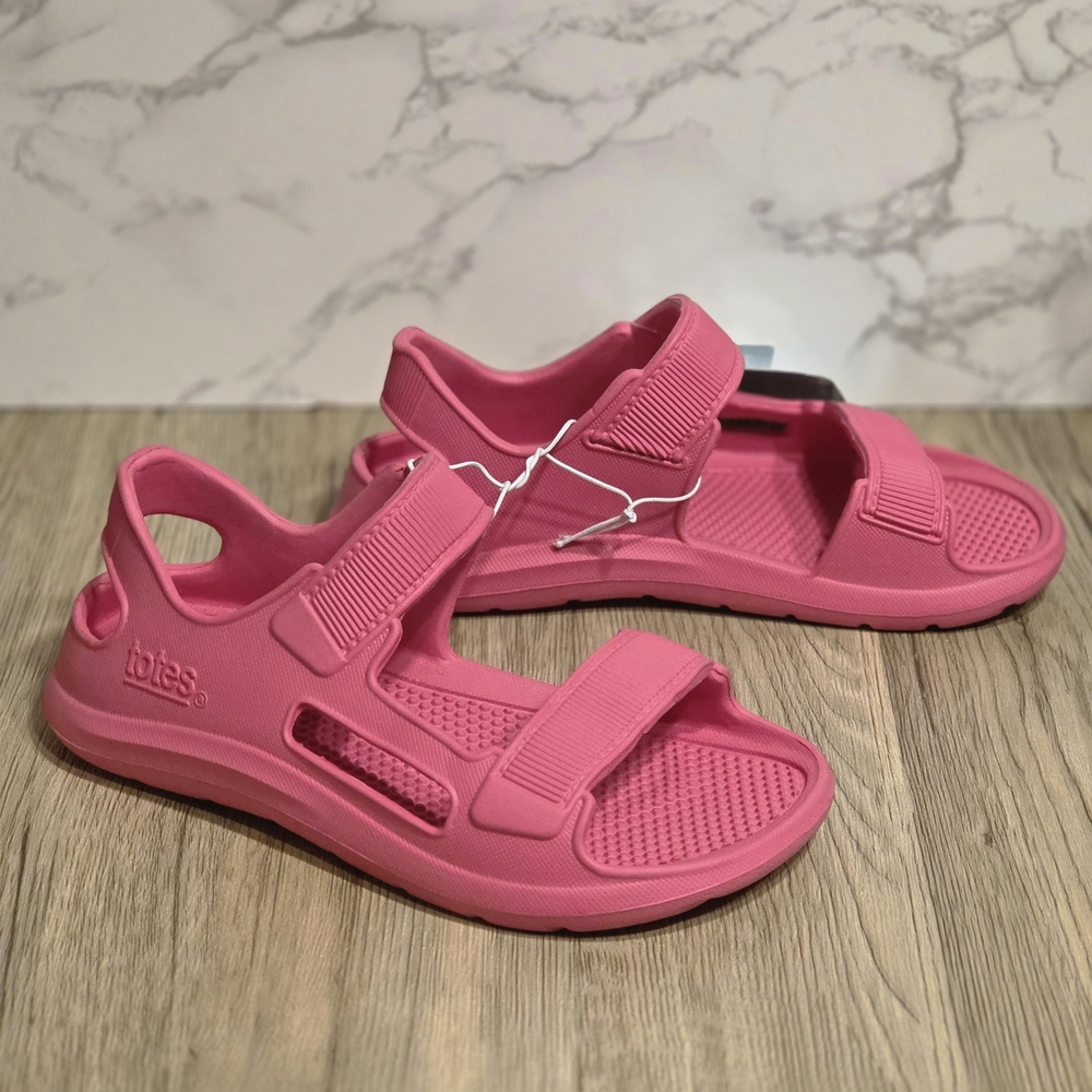 Totes Vibrant Pink Kids Sandals